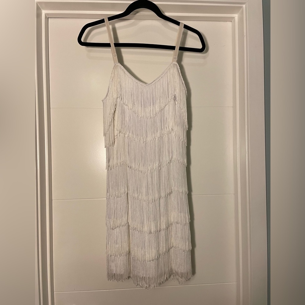 White Mini Flapper Dress